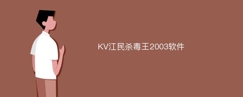 KV江民杀毒王2003软件