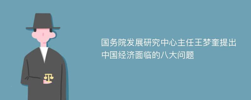 国务院发展研究中心主任王梦奎提出中国经济面临的八大问题